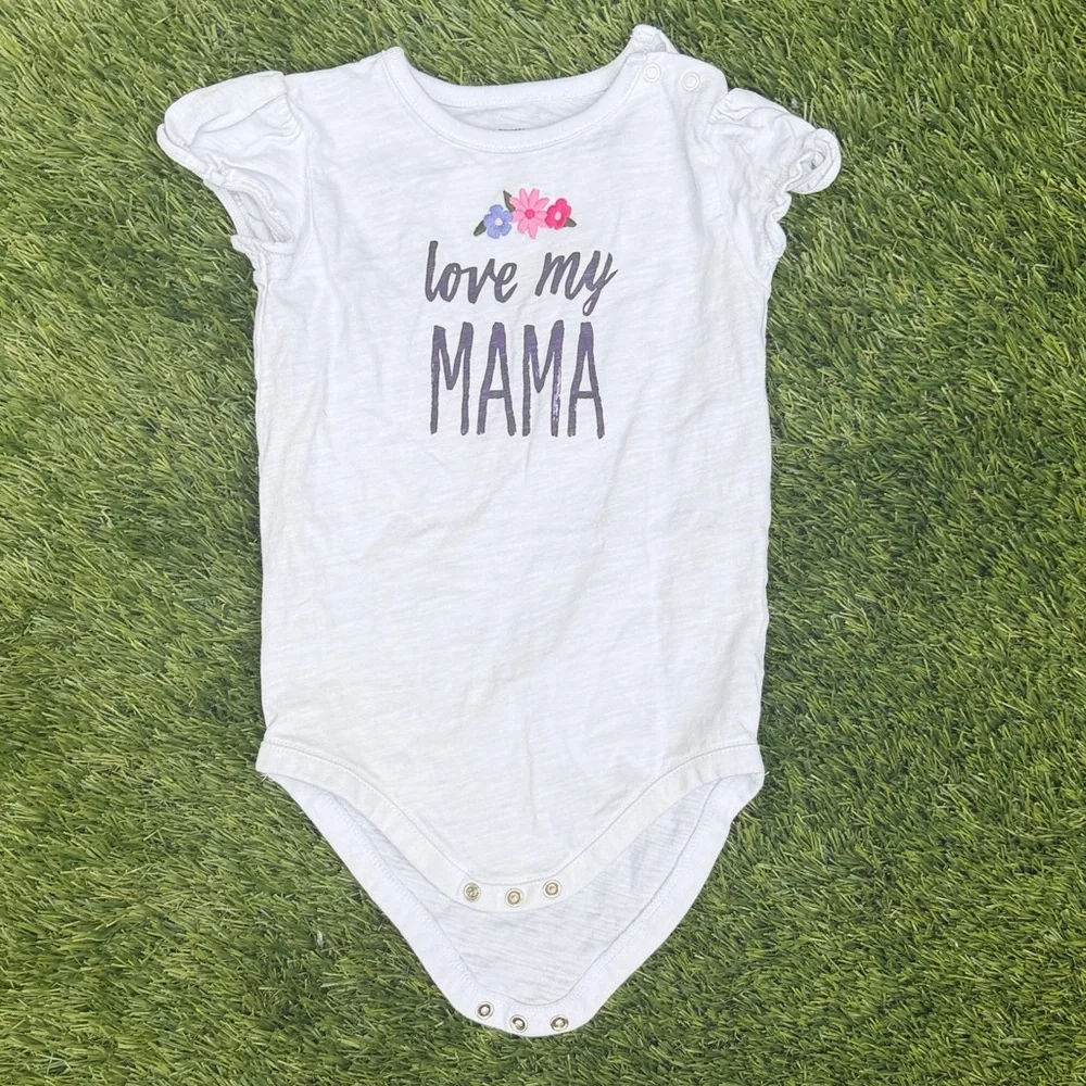 “Love my mama” White and Pink toddler Matching Set